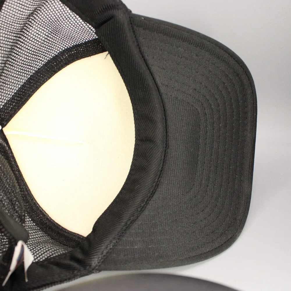 VINTAGE Jeff Crosby Hat‎ Cap Foam Snapback Trucker Black White Country Rock
